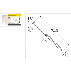 DMX  311024 - CS 10240 Wkręt ciesielski 10x240 - (50/op) 